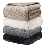4 Pcs Flanne Fleece Throw Blanket For Bed Couch Large 3D Waffle Textured Soft.... Fixed Price $81.88.