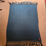 Opalhouse Throw Blanket Fringe Tassels Teal Woven Textured 73X52 Inches. Fixed Price $15.99.