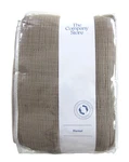 Nwt The Company Store Gossamer 100% Cotton Taupe King Cozy Blanket 110 X 96IN. Fixed Price $74.99.
