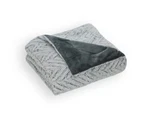 Christian Siriano - Grey Chevron Luxury Faux Fur 60 70 Inch. Fixed Price $49.99.