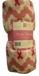 Breast Cancer Plush Throw By Northpoint Trading, 50" X 60", Pink & White, New. Fixed Price $17.99.