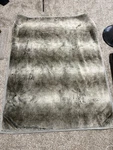 Pottery Barn Grey Faux Fur Throw Blanket 50X60" Soft Plush Bedding Euc. Fixed Price $48.99.