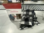 Sunbeam Fleece Heated Throw, 50IN X 60IN, 127CM 152 - Black/white. Fixed Price $45.13.