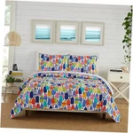 Buoys 3-PIECE Quilt Set By Kate Nelligan, Lightweight King Multi. Fixed Price $134.75.