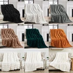 Textured Faux Fur Throw Blanket Luxuriously Soft Reversible Micromink Back. Fixed Price $35.99.