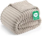 Utopia Bedding Striped Fleece Blanket Fluffy, Warm. Fixed Price $13.99.