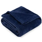 Pavilia Soft Flannel Fleece Blanket Throw Twin Dark Navy Blue, Textured Decorati. Fixed Price $31.45.