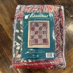 New Vintage Fieldcrest Triple Woven Throw Blanket Christmas 50"X 68" Cotton. Fixed Price $59.99.