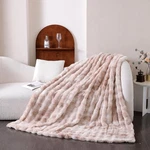 Ukeler Camel Faux Fur Throw Blanket 50"X60" Shaggy Velvet Warm Cozy. Fixed Price $93.49.