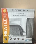 Biddeford Heated Blanket Comfort Knit Gray King New Analog Control 100 X90. Fixed Price $165.00.