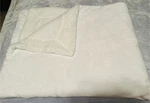 Elegant Home Bright White Patterned Reversible Sherpa 50 X 60 Throw Blanket Nwot. Fixed Price $16.50.