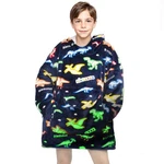 Wearable Blanket Hoodie Kids Fleece Sweatshirt Dinosaur Gifts For.... Fixed Price $26.40.