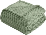 Vessia Flannel Fleece Throw BLANKET(50X70 Inch), 3D Jacquard Sage Green Fuzzy. Fixed Price $23.06.