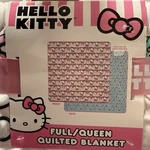 Hello Kitty Full/queen Quilted Blanket Reversible Apples Town Scene Sanrio. Fixed Price $52.00.