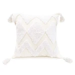 Plworld Boho White Moroccan Tufted Throw Pillow Cover 20X20 Inch Cream 1 Pc. Fixed Price $14.84.
