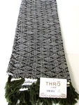 Mclean Black/white/green Fringe Knit Throw Blanket 50" X 60 New. Fixed Price $31.14.