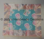 Handmade Baby/ Pet Mini Fleece Security Blanket W/ Satin Trim -butterfly 15X18. Fixed Price $12.00.