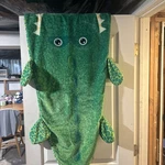 Kids Comfy Tails Sleep Blanket Green Alligator 21X57 Fun Soft Napping Sack Bag. Fixed Price $12.00.