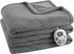 Serta Heated Electric Blanket Full Soft Warm Fuzzy Heating 77X84 Grey. Fixed Price $89.00.