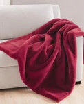 Charter Club Plush Faux Red Pomegranate Fur Throw Blanket. Fixed Price $24.00.