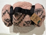 Northeast Outfitters Sherpa Blanket 50X60IN Pink Gray Geometric Adults Bedroom. Fixed Price $26.99.
