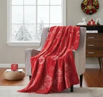 Kate Aurora Holiday Living Red Christmas Ornaments Ultra Soft Throw Blanket. Fixed Price $22.99.