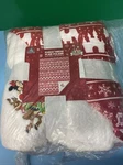 Disneyparks Mickey Minnie Holiday Fleece Red Velvet Plush Reversible Throw 50X60. Fixed Price $35.00.
