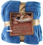 Fabulous Home Microfleece Throw Blue 50"X60". Fixed Price $9.99.