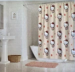 Nwt Hello Kitty Cotton Shower Curtain Peach Sanrio 72IN X Designer. Fixed Price $16.00.