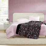 Leopard Rosettes 1-PIECE Black/bright Pink Faux Rabbit Fur 50 In. 70 Throw. Fixed Price $31.86.