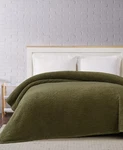 Brooklyn Loom Marshmallow Sherpa King Blanket Olive Green Soft Christmas Gift. Fixed Price $40.50.