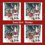 Christmas Santa Sled Dogs Cats Pets Photo Lovers Woven Blanket Bedroom D?cor. Fixed Price $87.99.