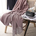 Lomao Knitted Blanket With Tassels Bubble Textured Lightweight Throws For. Fixed Price $35.59.