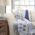 Lush Decor Monique Blue Throw 50 X 60. Fixed Price $29.99.