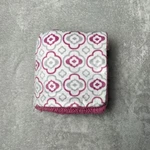 Tadpoles Baby Blanket Quatrefoil White Gray Pink Reversible Sherpa Lovey 26"X26". Fixed Price $39.99.