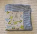 Flannel Mitered Baby Blanket Giraffe Boy Toddler. Fixed Price $34.99.
