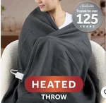New Sunbeam Microplush Electric Heated Throw Blanket 60"X 50" Blue. Fixed Price $30.76.