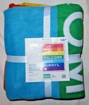 No Sew Fleece Throw Blanket Kit 72 X 60 Welcome Love Rainbow Colors Rare. Fixed Price $29.99.
