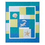Blue Oasis Cotton Quilted 50" X 60" Throw Blanket. Fixed Price $47.49.