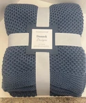 Charter Club Damask Honeycomb Throw Blanket 50IN X 60 Blue New. Fixed Price $42.99.