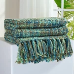 Ginamuse Multi-color Green Cable Knitted Throw 50"X60",. Fixed Price $51.21.