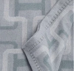 Hudson Park Collection Lambswool / Cashmere Interlocking Jacquard Throw 50"X70". Fixed Price $390.00.