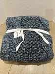Pottery Barn Colossal Handknit Throw Heathered Indigo 44X56. Fixed Price $79.00.