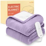 Luxeheat Heated Electric Blanket, Soft Flannel Sherpa Throw,. Fixed Price $39.67.