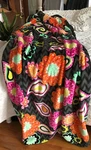 Beautiful Retired Vera Bradley Ziggy Zinnia Print Large Blanket/throw. Fixed Price $65.00.