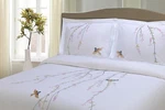 Superior Spring Embroidered Duvet Cover Set, Long-staple Cotton, Full/queen Whit. Fixed Price $118.41.