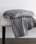 Charter Club Sweater-knit Throw, 50" X 60" Cloud Gray New. Fixed Price $34.99.