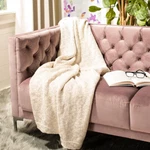 Safavieh Ralen Knit Throw Blanket Natural / Silver. Fixed Price $67.37.