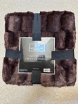 Faux Fur Blanket Throw Amy Miller Home, 50" 60", Chocolate Super Soft. Fixed Price $13.29.
