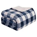 Elegant Comfort Ultra Soft Reversible Buffalo Plaid Flannel Sherpa Blanket - Coz. Fixed Price $58.89.